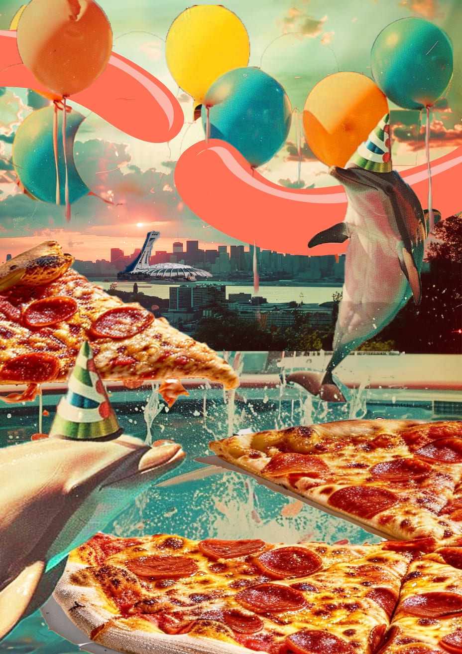 Dolphin Party Pizza Painting